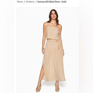RAMY BROOKSANTANA DRESS SIZE:L
COLOR:GOLD MSRP:325 NWT